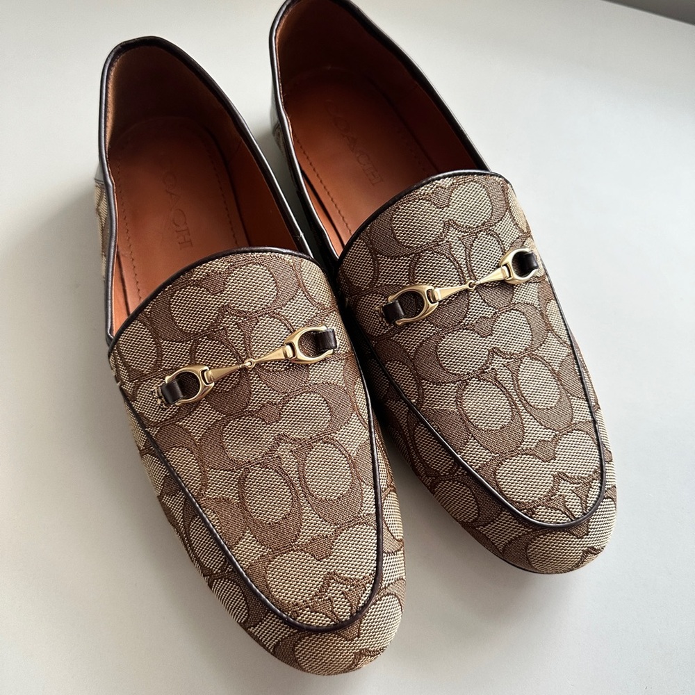 Coach jacquard print loafers